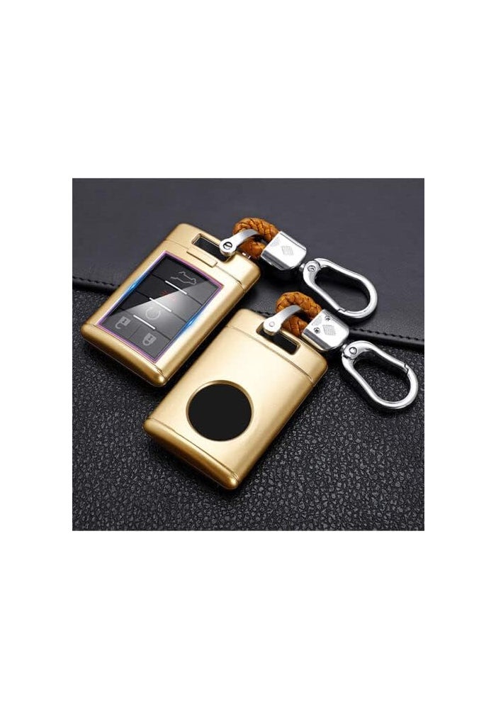 TEAMWILL Car Remote Key Fob Case Cover Keychain for CADILLAC Escalade CTS XTS DTS SLS - Gold