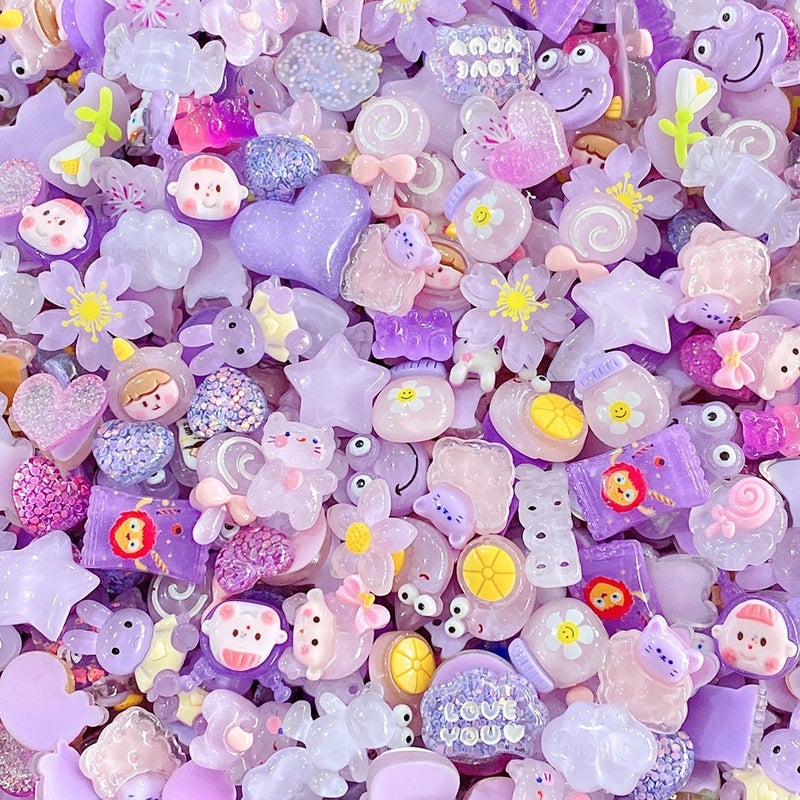 خرز راتنجي ملون كرتوني لطيف لصنع المجوهرات DIY لأغطية الهاتف وملاقط الشعر - Image 3