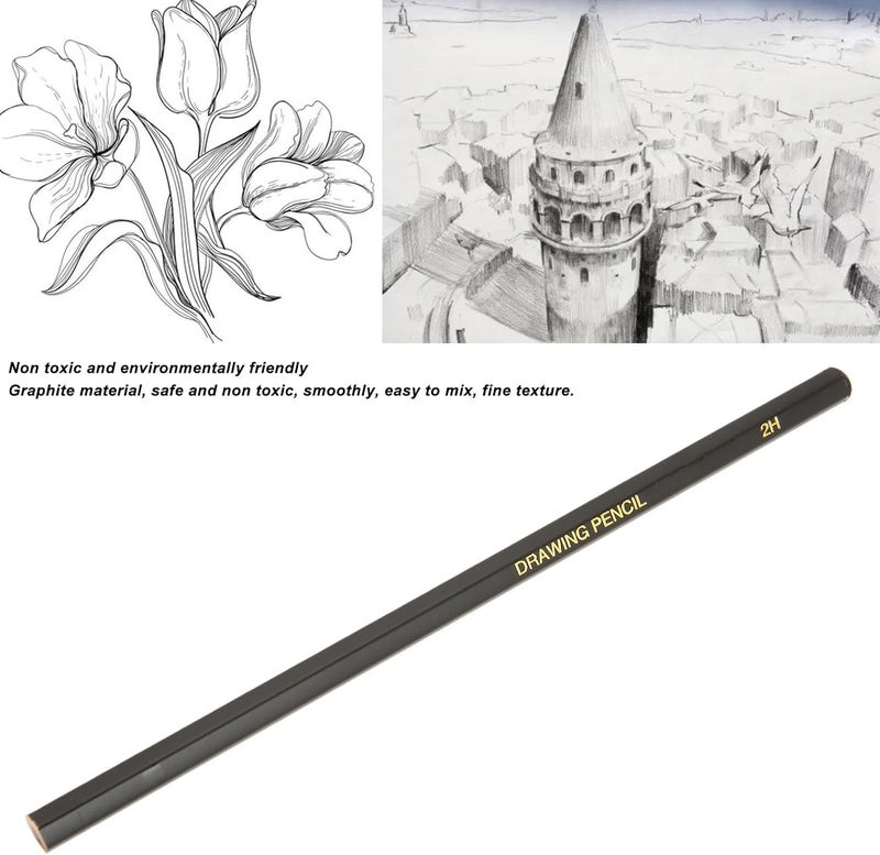 ANGGREK Drawing Pencil Set, Safe 36pcs Practical Sketch Pencil Set for Home for Art Studio (2H) - Image 5