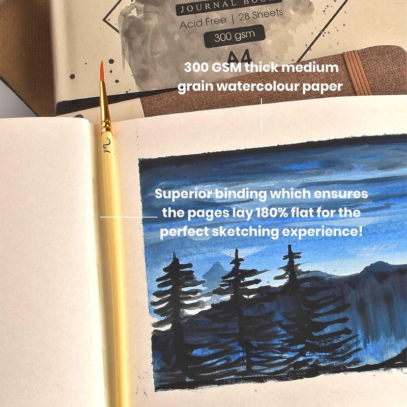 Scholar Watercolour Journal 300 GSM (A4, Blue) - Image 3
