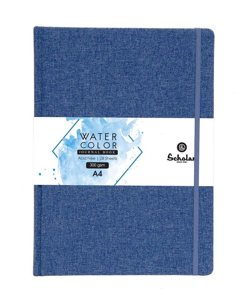 Scholar Watercolour Journal 300 GSM (A4, Blue) - Image 1