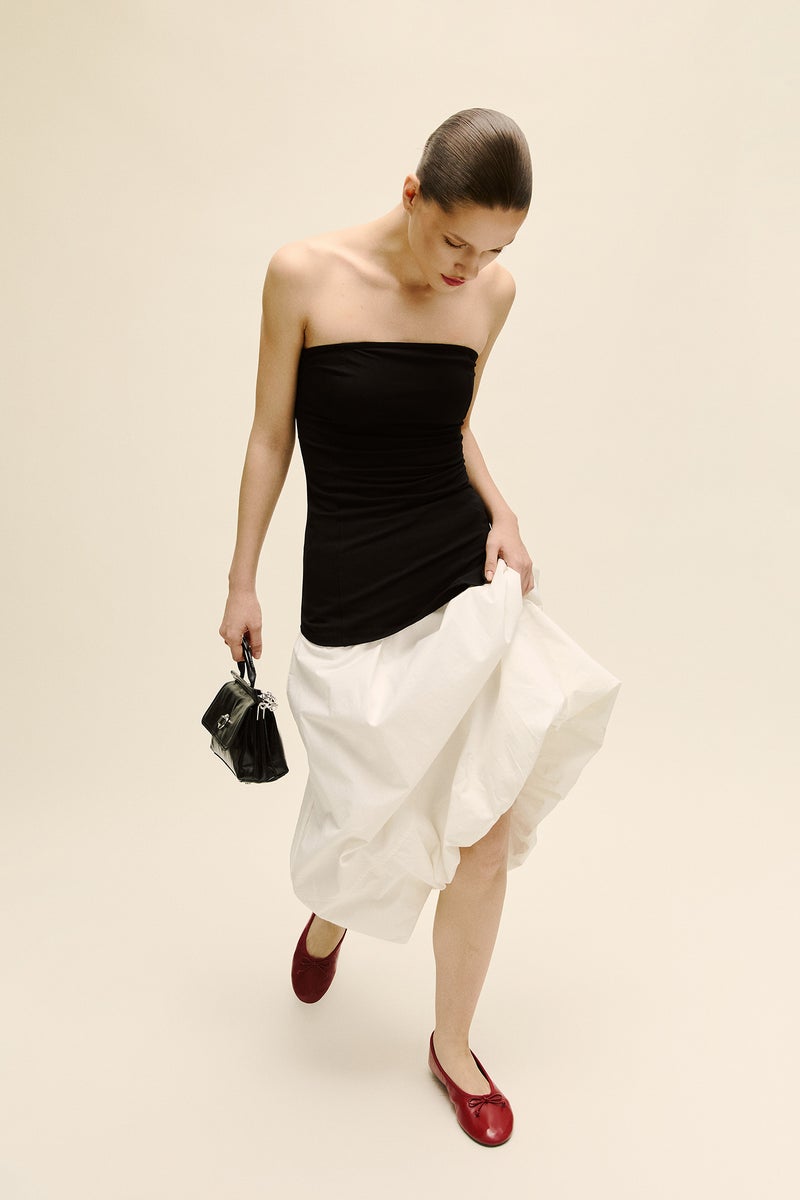 DeFacto Black Woman Slim Fit Strapless Tank Top Casual - Image 1