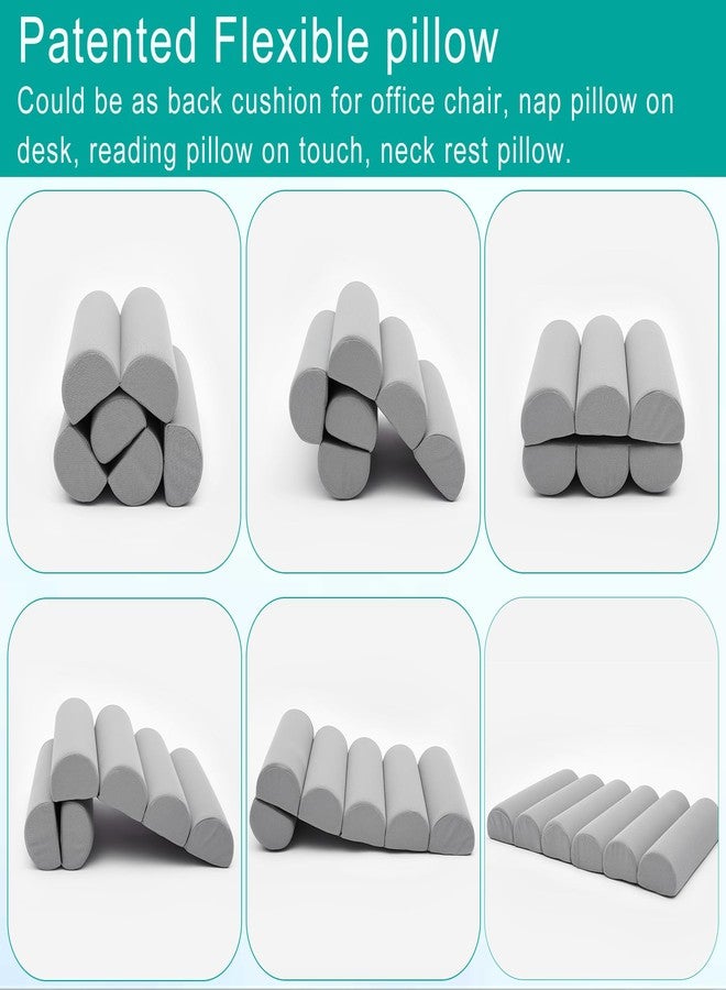 GIVANLEE Ergonomic Lumbar Support Pillow for High Back Office Chair - Adjustable 6 Semicircular Back Cushion with Breathable Mesh Cover,Spine Support for Desk/Gaming Chairs, Neck/Upper/Lower Back Pain Relief - Image 3