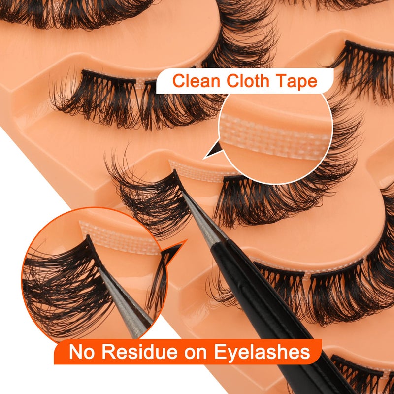 Eefofnn Natural Cluster Lashes Wispy False Eyelashes Individual Lashes Mink Strips Eyelash Extensions DIY Lashes 7 Pairs Multipack by Eefofnn - Image 4