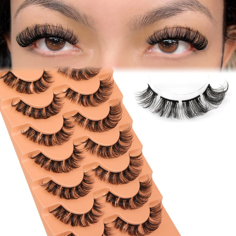 Eefofnn Natural Cluster Lashes Wispy False Eyelashes Individual Lashes Mink Strips Eyelash Extensions DIY Lashes 7 Pairs Multipack by Eefofnn - Image 3