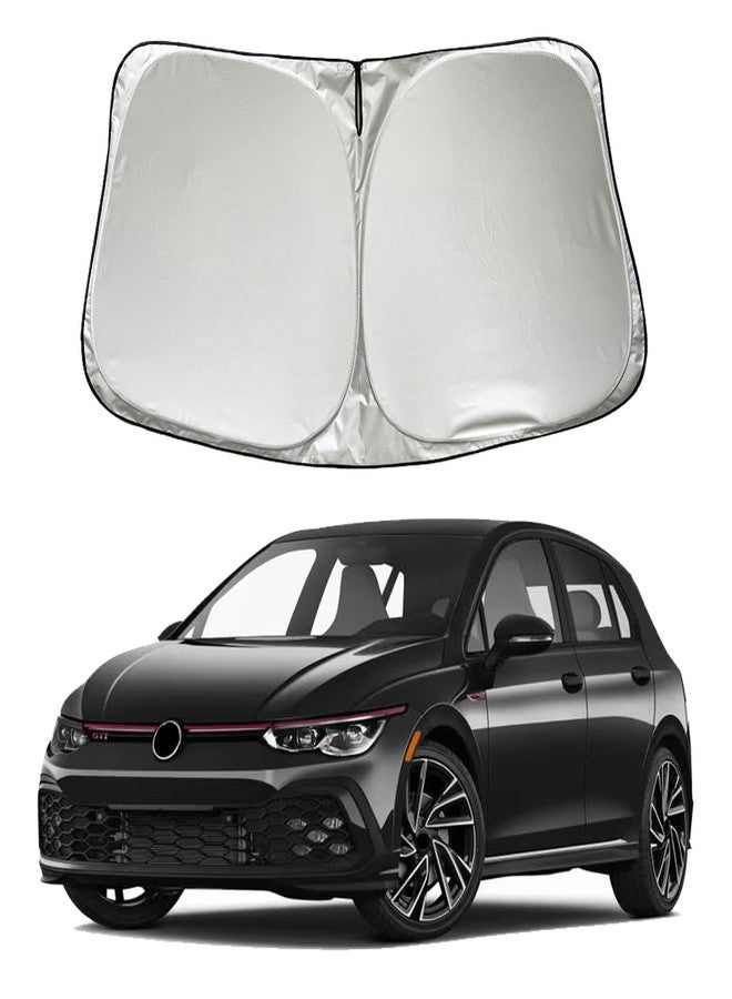 SZYUCHEN Car Windshield Sun Shade Sunshade Compatible with VW Volkswagen Golf/Golf GTI 2025 2024 2023 2022-2015 Accessories, Foldable Car Front Window Sun Shield Visor - Image 1