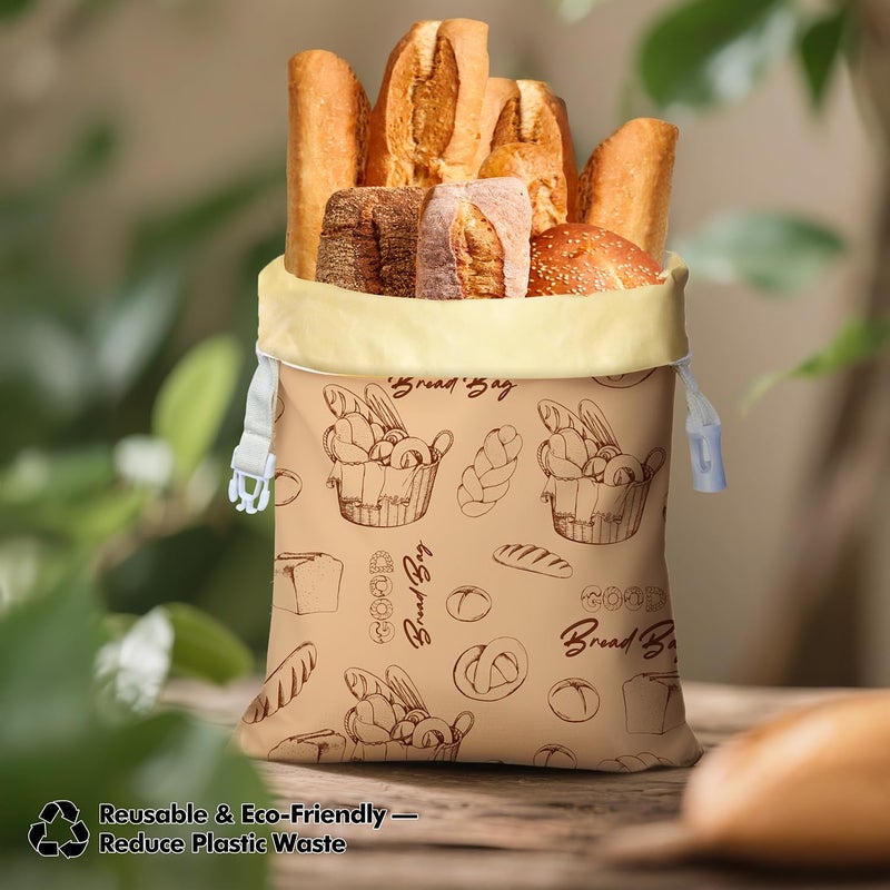 Aofmee Reusable Beeswax Bread Bags for Homemade Bread, 2 Pack Sourdough Bread Bags, XL Natural Cotton Beeswax Bag, Fresh Keeping Extra Large Bread Food Storage Bag for Gift Giving - Image 5