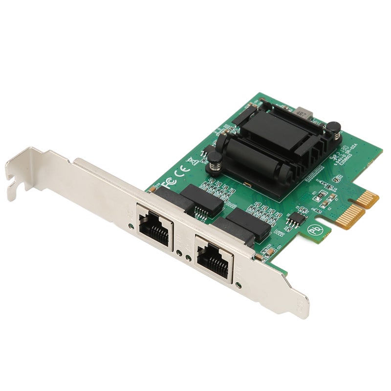 بطاقة شبكية جيجابيت PCIe ذات منفذين مزدوجين - محول شبكي عالي الأداء لشركات الخدمات، محطات العمل، مراكز البيانات وأنظمة ويندوز ولينكس - Image 1