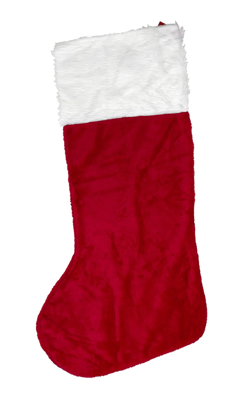 Iconikal Jumbo Christmas Stocking Red Plush 43Inches Tall
