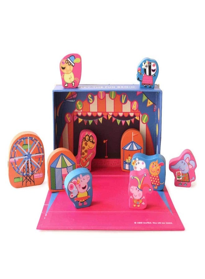 Shumee Peppa Pig Carnival Wooden Lacing Toy Blocks | (3+ Years) | Pretend Play Set | Developes Motor Skills | Activity Educational Toy for Kids | Screen-Free & Enhances Creativity | Gift For Toddlers - Image 1