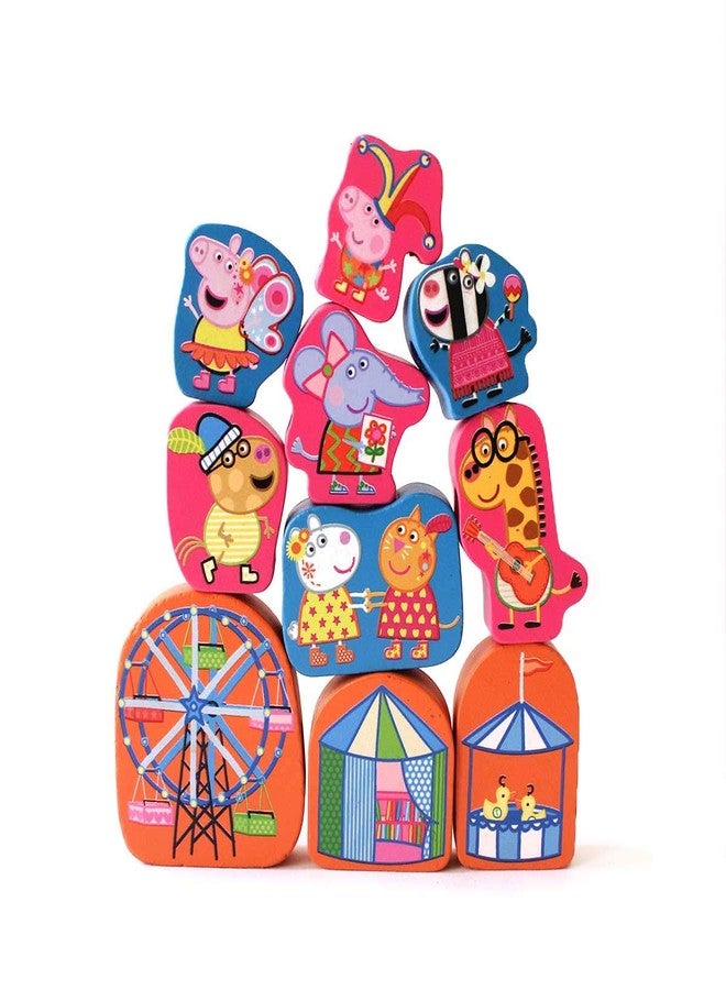Shumee Peppa Pig Carnival Wooden Lacing Toy Blocks | (3+ Years) | Pretend Play Set | Developes Motor Skills | Activity Educational Toy for Kids | Screen-Free & Enhances Creativity | Gift For Toddlers - Image 4