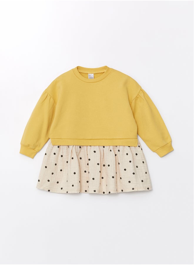 Crew Neck Long Sleeve Baby Girl Dress - pzsku/ZA5221E843967B62D7A71Z/45/_/1735652091/70d794e2-b79e-419d-a833-da2fff592a70