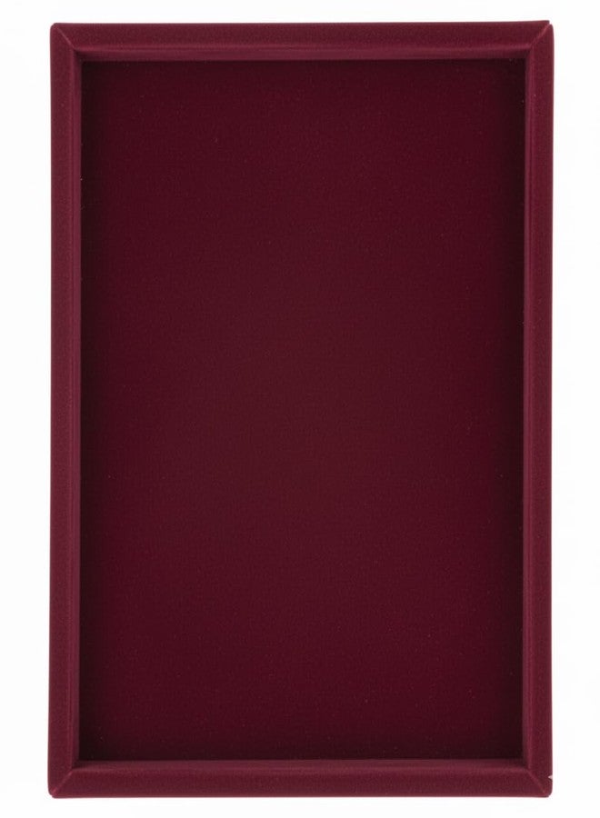 SENTONI Maroon Velvet Jewellery Finding Beading Tray Finding Display Organiser Perfect for Earrings Necklaces and Bracelets Jewellery Cosmetic Organizer Tray Pack of 1 (15x12 Inch)(Maroon) - Image 1