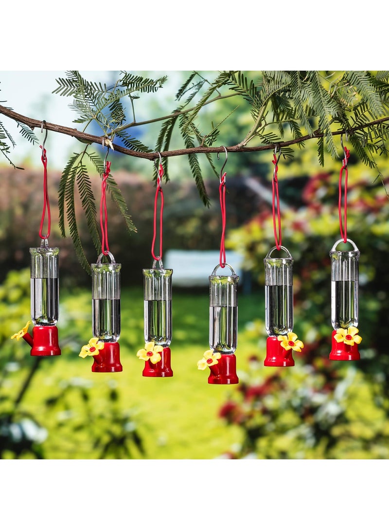 Barakah Hummingbird Feeder, 6PCS Mini Hummingbird Feeders with Hanging Wires & 3 Cleaning Brush, Transparent Outdoor Humming Bird Feeder Set for Patio, Outside, Lawn, Backyard, Garden (2.2oz) - Image 4
