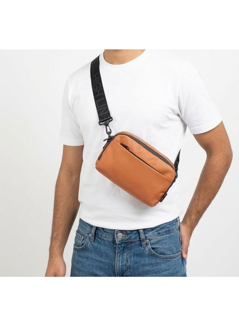 HIGH LINE STORE Flex Carry Handheld Organizer Bag – Lightweight Waterproof Fabric With Zipper Pockets For Phone, Wallet & Essentials – Unisex – Orange - Image 3