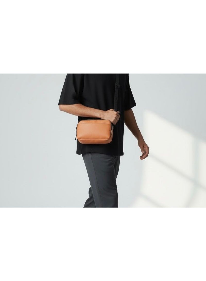 HIGH LINE STORE Flex Carry Handheld Organizer Bag – Lightweight Waterproof Fabric With Zipper Pockets For Phone, Wallet & Essentials – Unisex – Orange - Image 4