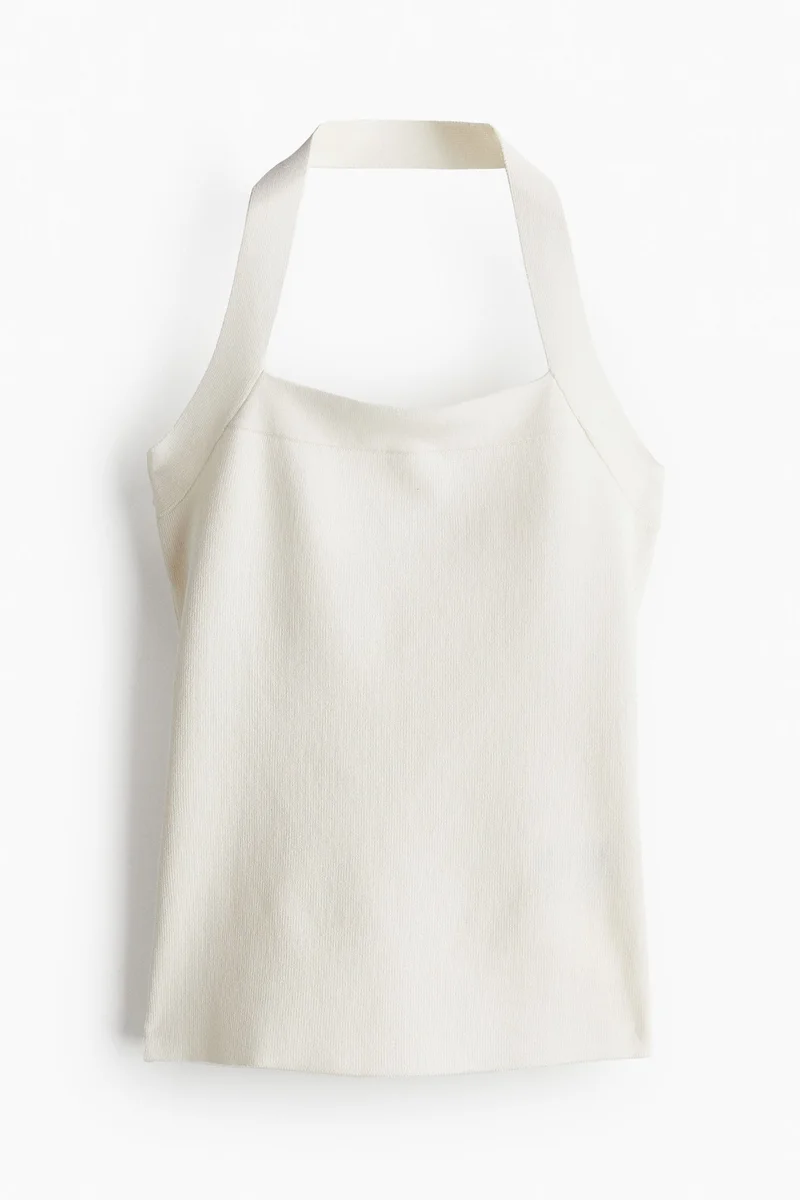 H&M Fine-knit halterneck top