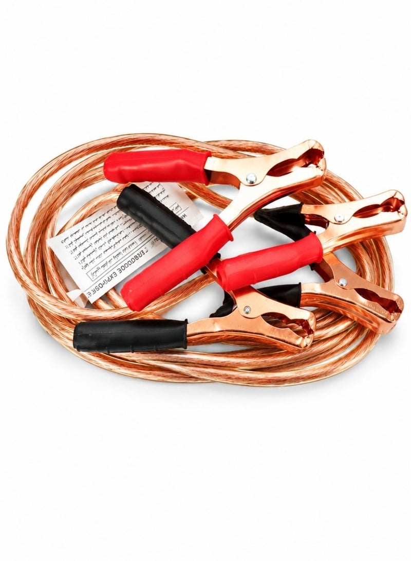 THUNDER 500 Amp Booster Cable 2.5M Heavy Duty Car Battery Jumper Cable 6 Gauge Emergency Starting Cable with Copper Clamps Portable Carry Case Battery Jump Leads for Cars SUVs Vans Pickup Trucks Automotive Roadside Emergency Battery Booster Kit - Image 1