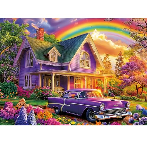 Edsjegn 500 Piece Puzzle for Adults City at Dusk Puzzles Recycled Cardboard Car Jigsaw Puzzles Challenging Family Activity Great Gift Idea for Family Friends Difficult Puzzle Size 205X 15 in - Image 1