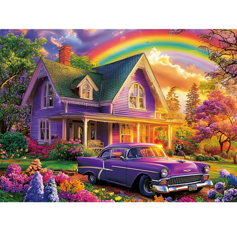 Edsjegn 500 Piece Puzzle for Adults City at Dusk Puzzles Recycled Cardboard Car Jigsaw Puzzles Challenging Family Activity Great Gift Idea for Family Friends Difficult Puzzle Size 205X 15 in - Image 3