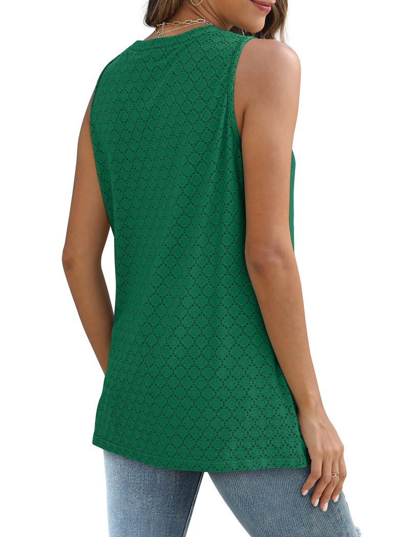 Sampeel St Patricks Day Shirt Women Round Neck Tank Tops Trendy Spring Outfits 2026 Travel Fashion Green M - Image 5