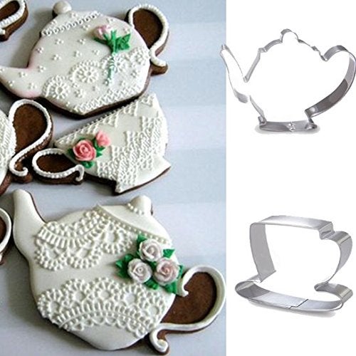 wotoy Tea Pot And Tea Cup Biscuit Cookie Cutter - Stainless Steel - Image 5