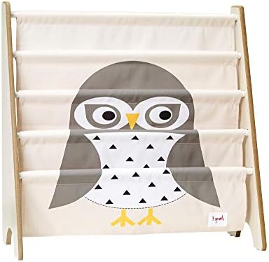 3 Sprouts Kids Bookshelf – Book Shelf Kids Room Bookcase Furniture, Owl - Image 1