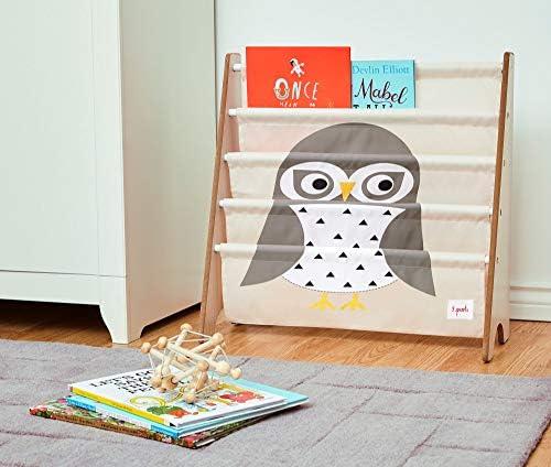 3 Sprouts Kids Bookshelf – Book Shelf Kids Room Bookcase Furniture, Owl - Image 2