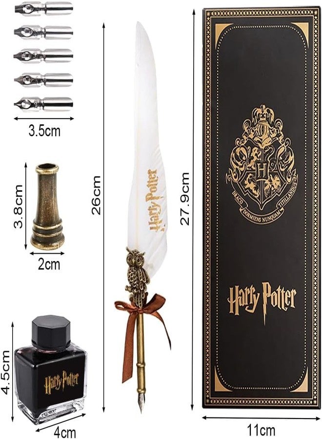 LUOSHI Feather Quill Pen Set Vintage Calligraphy Writing Pen Best Executive Gift Assorted Color (217-5 calligraphy pen) - Image 2