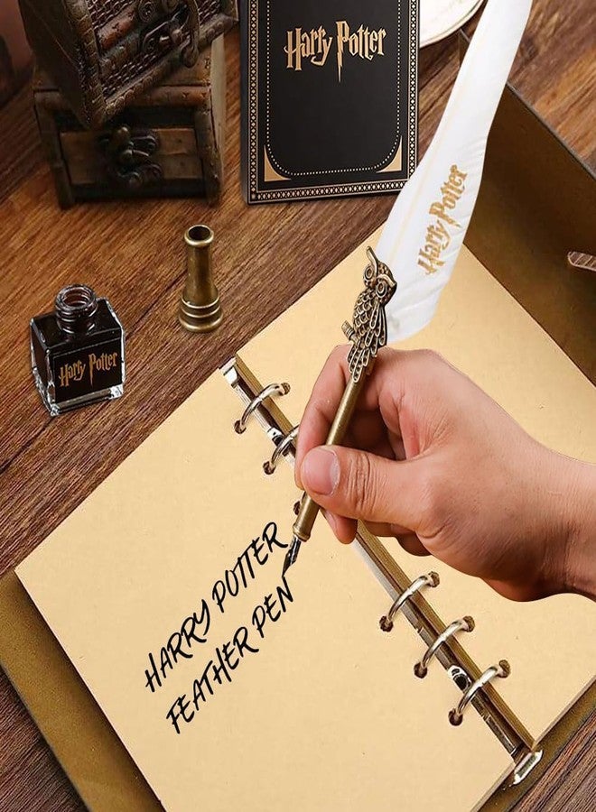 LUOSHI Feather Quill Pen Set Vintage Calligraphy Writing Pen Best Executive Gift Assorted Color (217-5 calligraphy pen) - Image 3