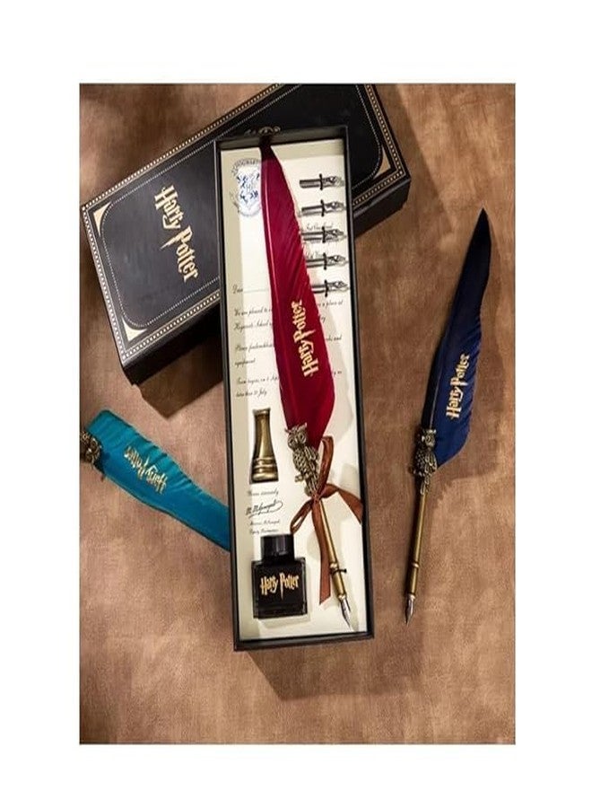 LUOSHI Feather Quill Pen Set Vintage Calligraphy Writing Pen Best Executive Gift Assorted Color (217-5 calligraphy pen) - Image 1