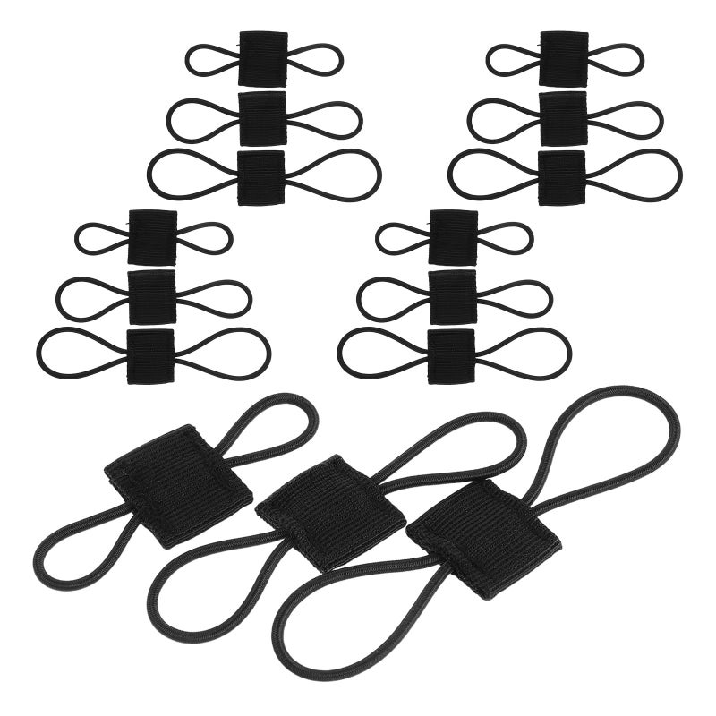 Tactical Bag Organizers Elastic Webbing Straps Black Small Medium Large 15pcs - Image 2