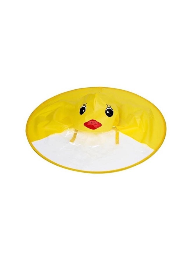 Foldable Cartoon Duck Children Raincoat UFO Shape Rain Hat Cape Umbrella (Yellow, S) - Image 5