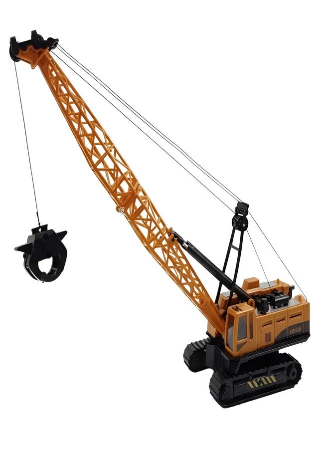 Crackles Push and Go Friction Crane Toys for Boys - 1:55 Model Construction Toy with Cable, 360 Degree Rotating Towing Crane Toy Vehicle for 3+ Years Old Kids Boys Girls,Multicolor - Image 1