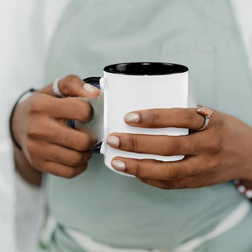 MR.R Sublimation Blanks Dishwasher Ceramic Coffee Mugs with Black Color Mug Inner and Handle Drinking Cup Mug For Milk Tea Cola Water,11oz, Set of 6 - Image 3