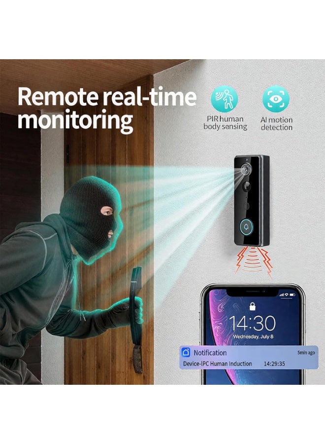 1080p Video Doorbell Camera Wireless,Live View and Two-Way Audio, Motion Alerts, Auto Snapshots and Local Recordings - Image 4