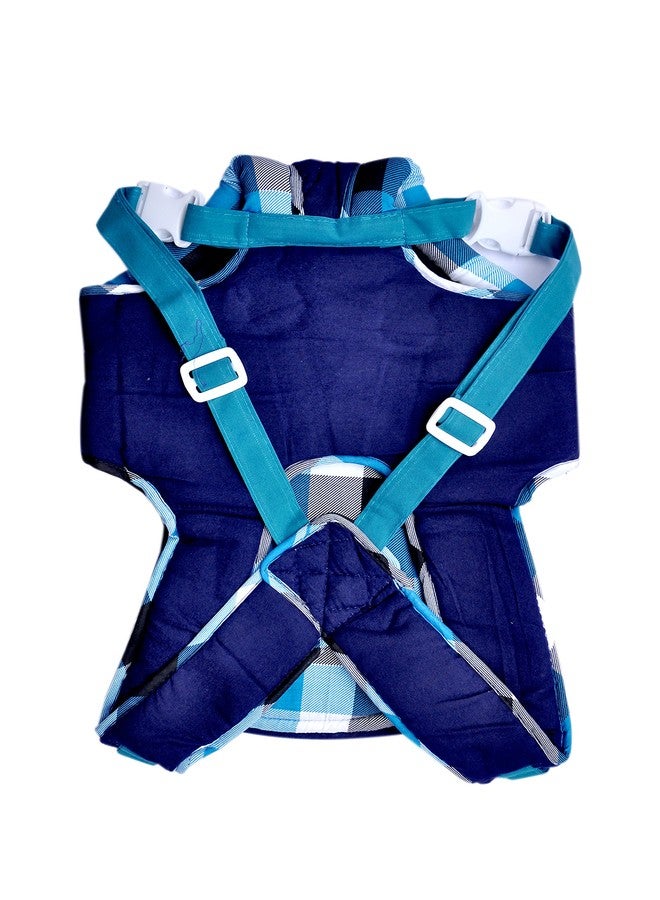 Good Luck-Adjustable Hands-with 4-in-1 Baby Carrier Bag,Carry Bag,Kangaroo Bag, Front Carry Bag with Comfortable Head Support & Buckle Straps (Carry Bag Sky Blue Check) - Image 2