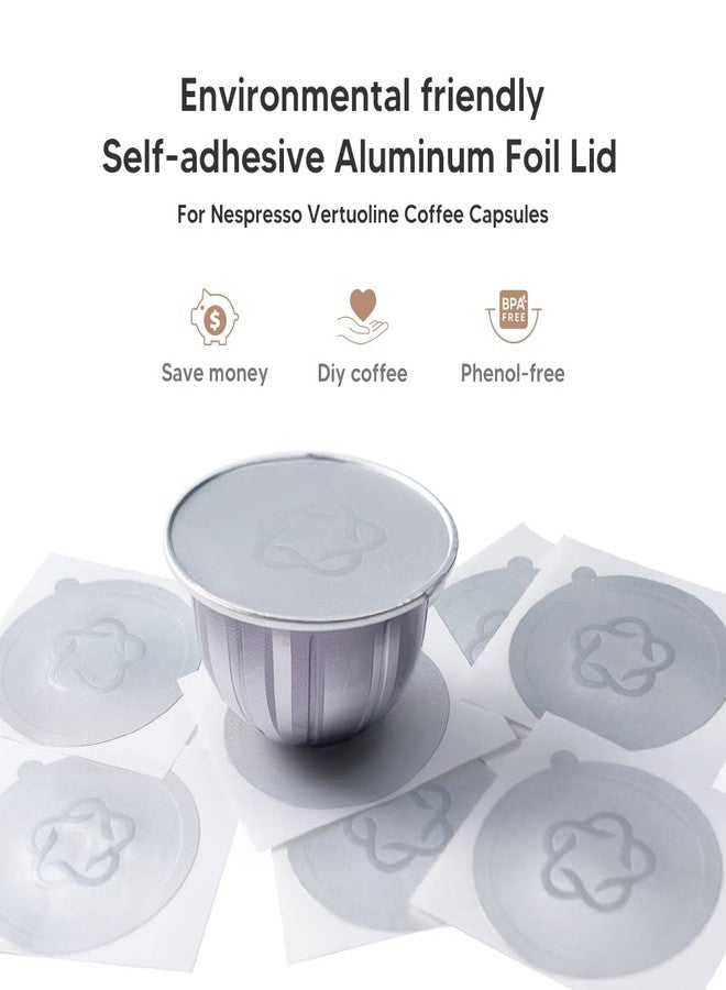 MG Coffee Reusable Vertuo Capsules Refillable Coffee Pods with Espresso Aluminum Foils for Nespresso Vertuo Coffee Machines GCA1 and De'Longhi ENV135S - Image 3
