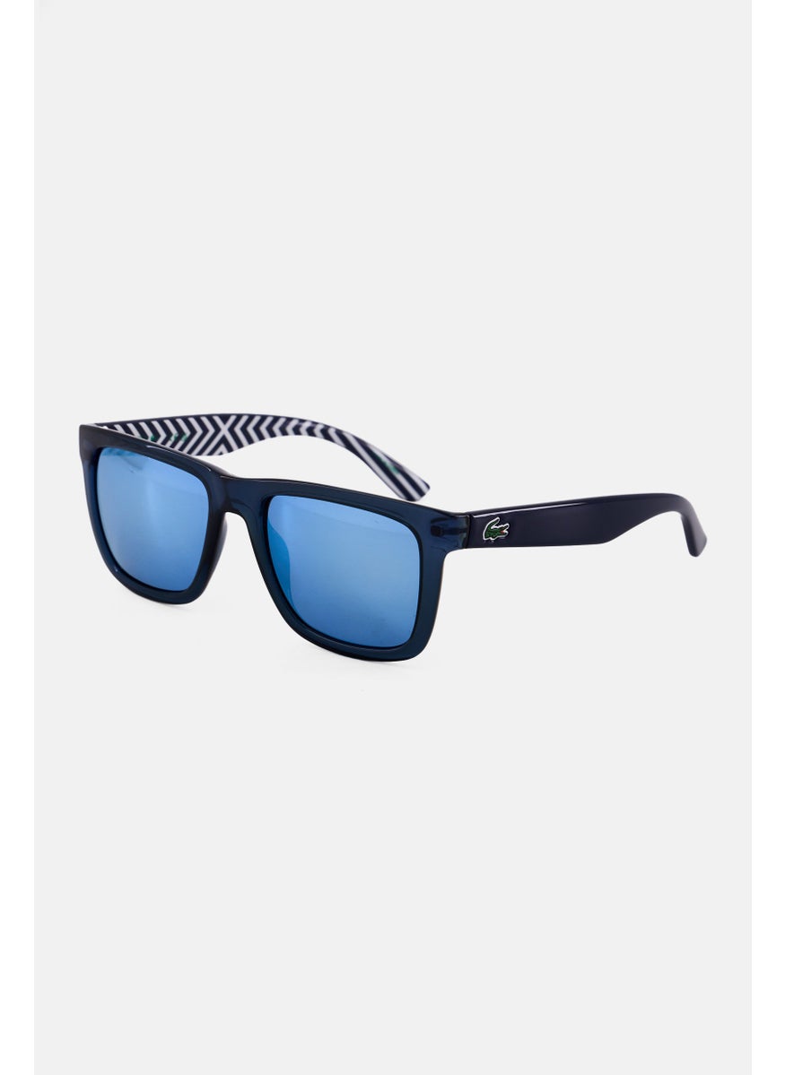 LACOSTE Men L750S Square Sunglass, Navy  - Image 3