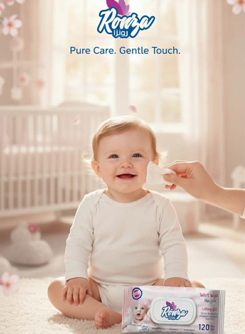 Ronza Wet Wipes- Vitamin E - 120 pieces - Image 2