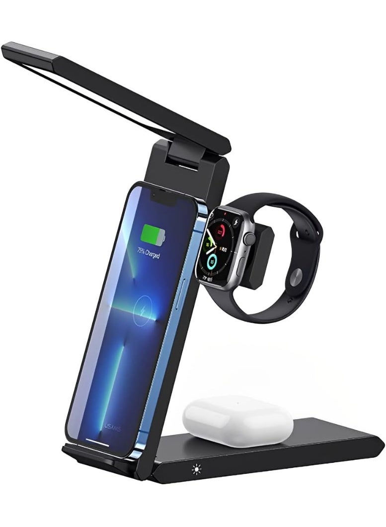 أوسامس حامل شحن لاسلكي قابل للطي 3 في 1 بقوة 15 وات مع طاولة CD181 - Image 1