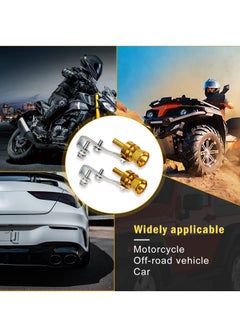SYOSI Turbo Sound Whistle Simulator, Car Universal Aluminum Tailpipe Whistle Muffler, Car Blow Off Valve Tip Imitation Sound, Exhaust Valve Muffler Sound Booster Accessories 2PCS, Gold  - Image 3