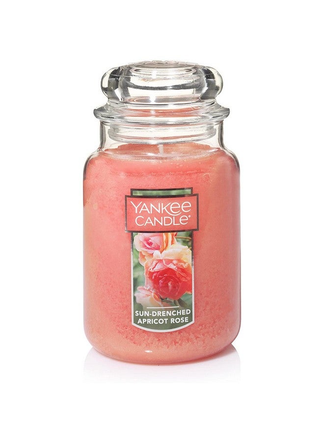 Yankee Candle Sun-Drenched Apricot Rose Scented, Classic 22oz Large Jar Single Wick Candle, Over 110 Hours of Burn Time - Image 1