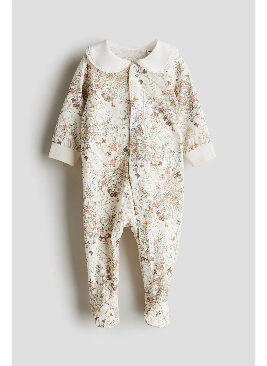 اتش اند ام Patterned Cotton Sleepsuit