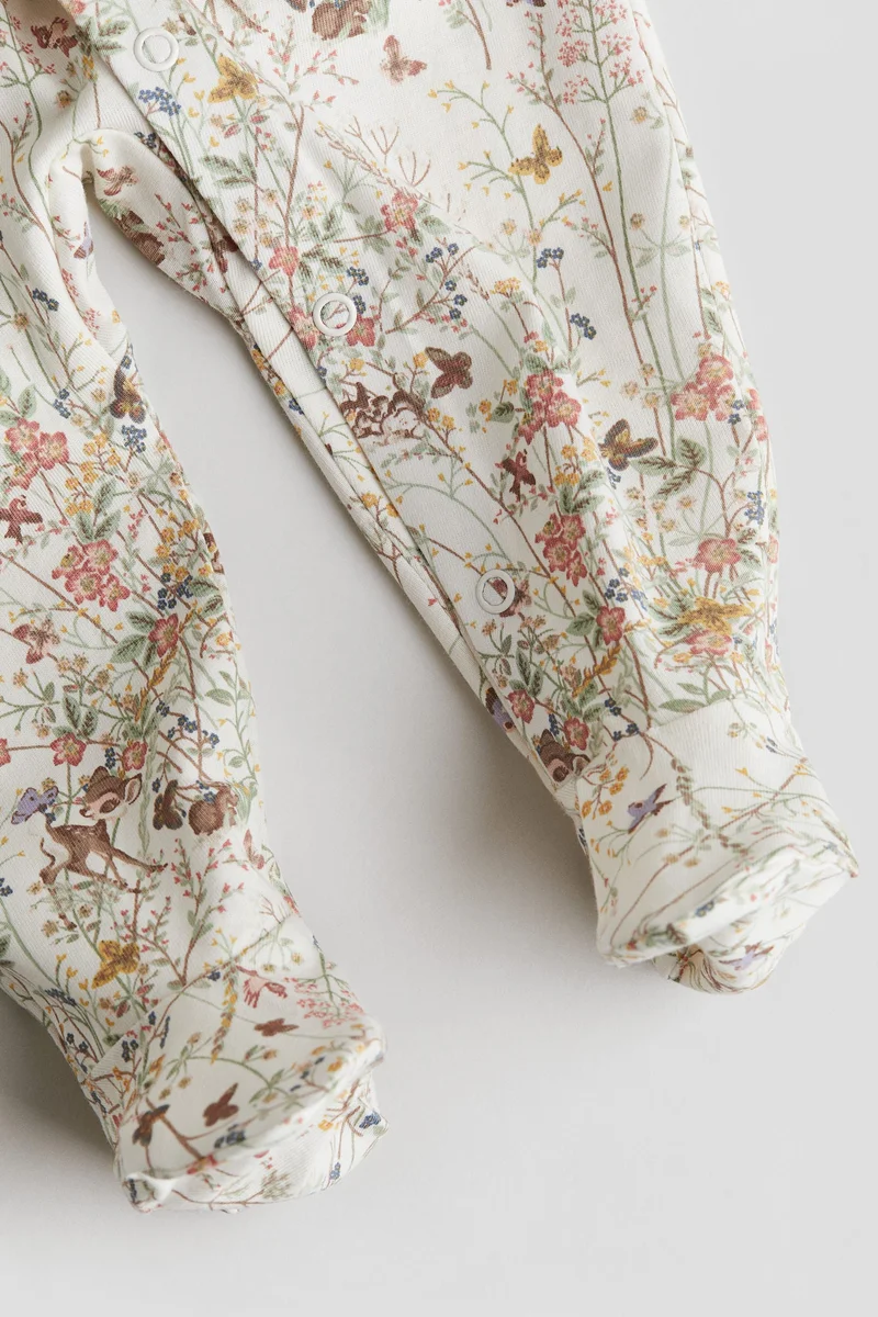 H&M Patterned Cotton Sleepsuit