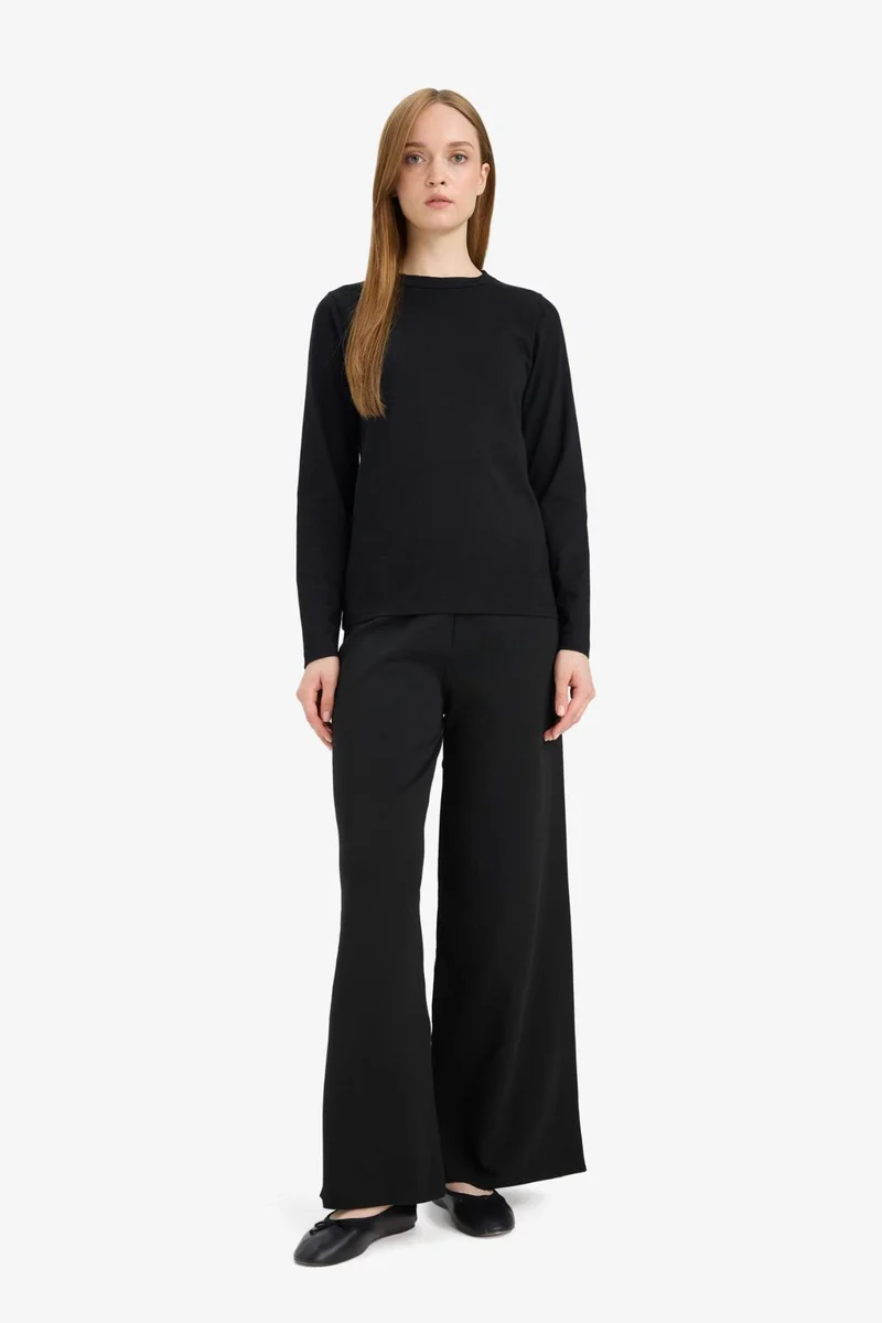 ديفاكتو Wide Leg Knitwear Trousers