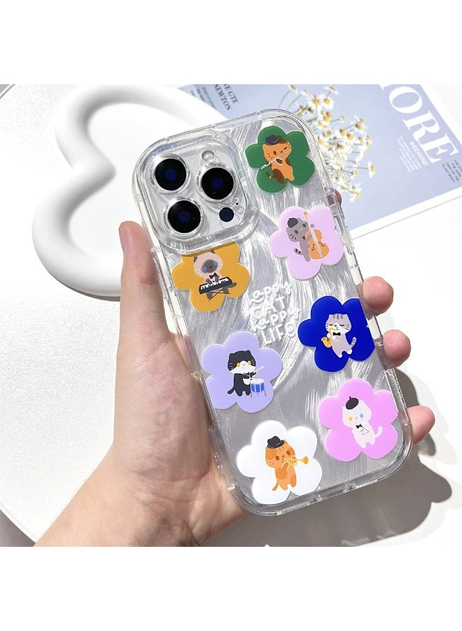 NIBEMINENT Band Cat Protective TPU Case Cover For iPhone 16 Pro Clear - Image 2