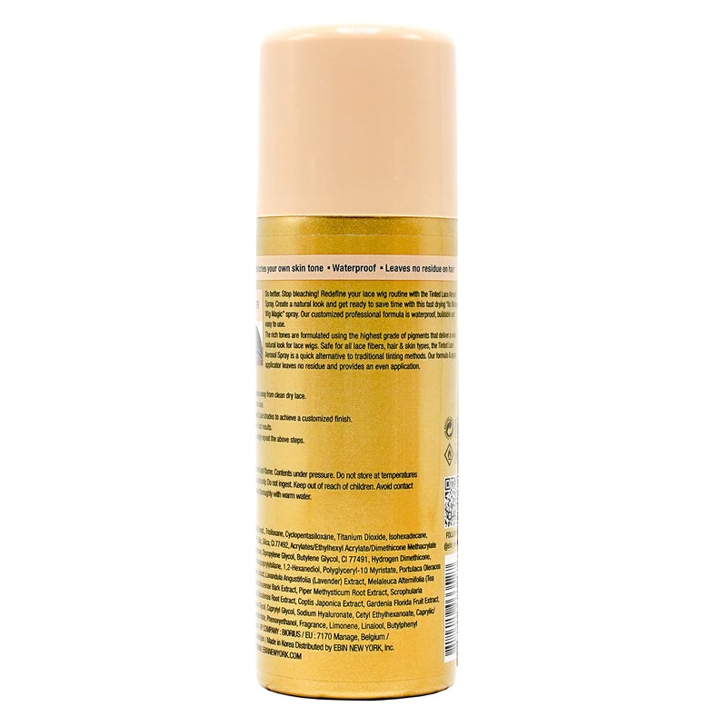 EBIN NEW YORK Tinted Lace Aerosol Spray â€“ Light Beige 2.7 Oz/ 80 mL, Quick dry, Water Resistant, No Residue, Water Resistant, Even Spray - Image 2