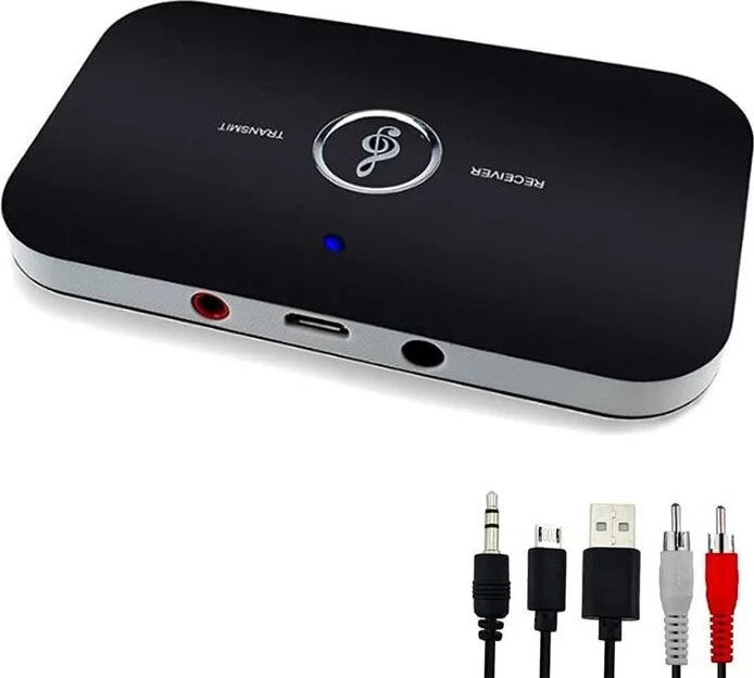 بولهاموبيل Polham 2in1 Audio Transmitter and Audio Receiver Receiver Transmitter Adapter For Tv Pc Speaker With Battery
