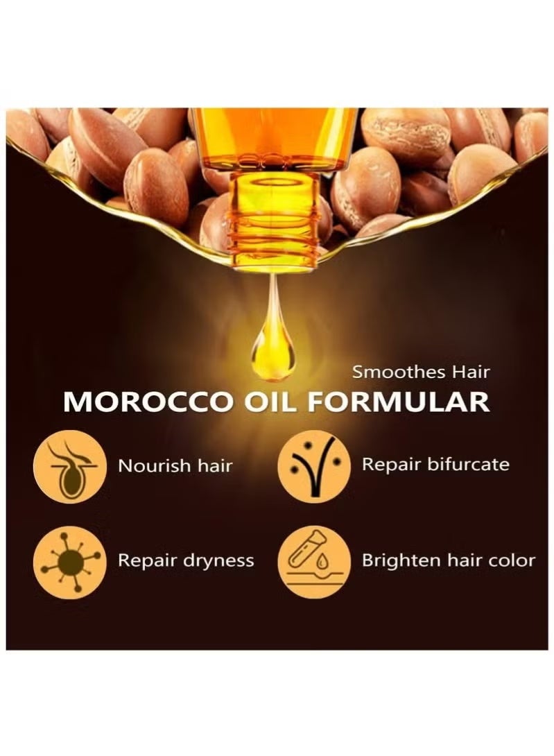 MOSH Treatment Moroccan Hair Oil Original Argan Oil Serum Nourish Frizzy Hair Smooth & Shiny Hair Conditioner For All Hair Types 100ml - Image 3